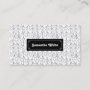 Cute cats pattern business card