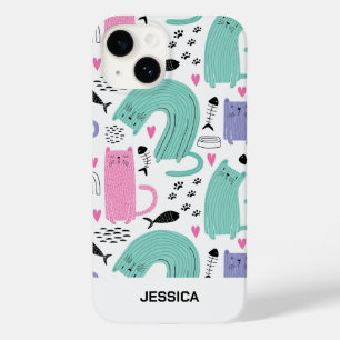 Cute Cats Pattern Case-Mate iPhone 14 Case