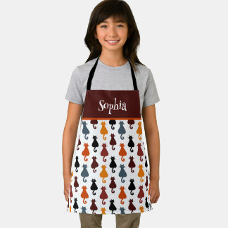 Cute Cats Pattern Personalized Kids Apron