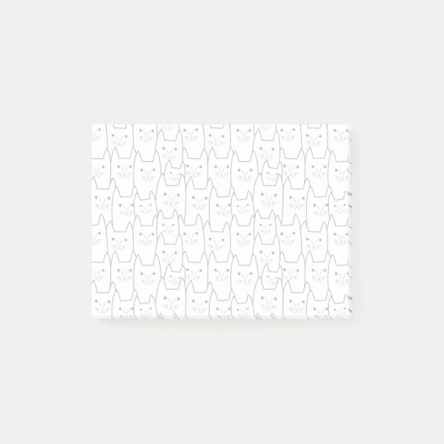 Cute cats pattern post-it notes (Front)
