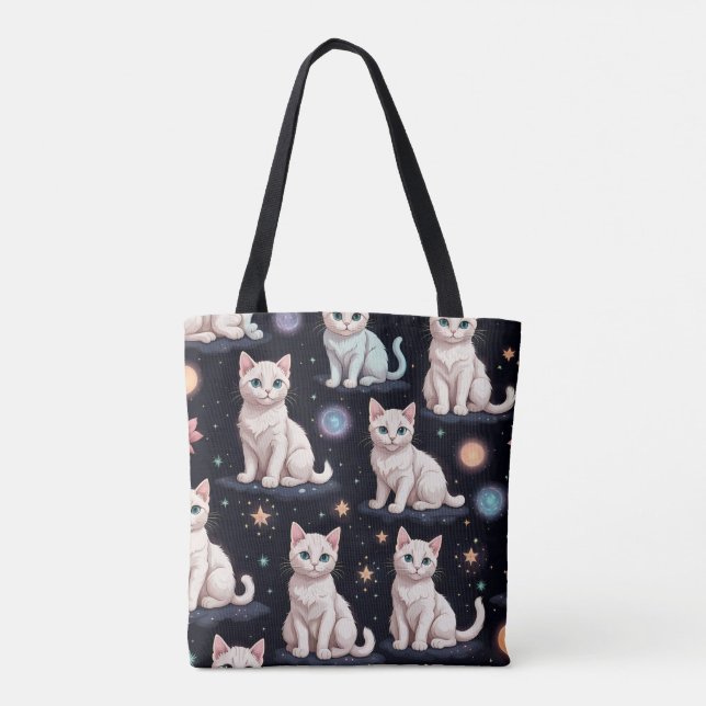 Cute Cats Pattern  Tote Bag (Back)