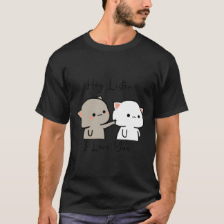 cute cats peach and goma E T-Shirt