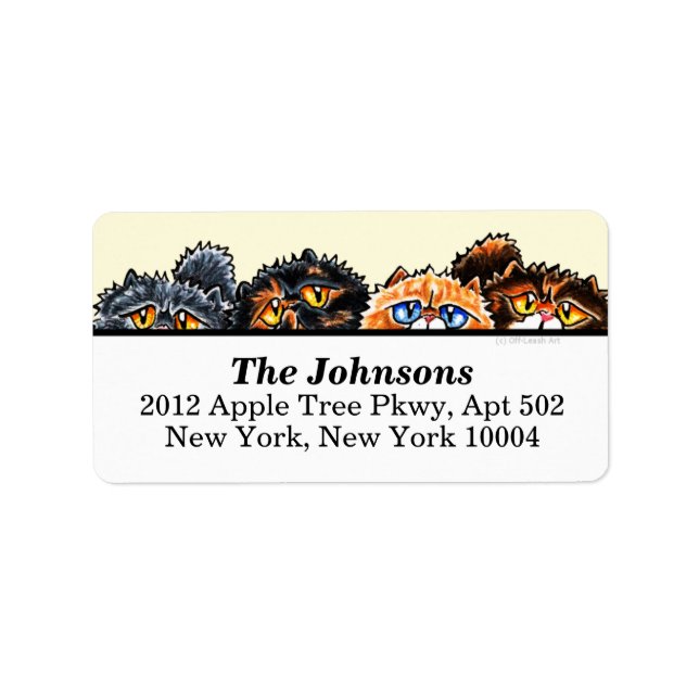 Cute Cats Persians and Cream Label (Front)