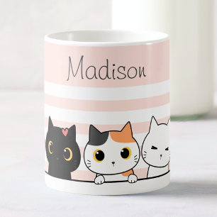 Cute Cats Personalised Coffee Mug