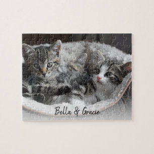 Cute Cats Pet Photo Personalised Custom Pets Jigsaw Puzzle