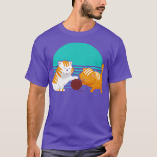 Cute Cats Playing with a Ball Cat Owner Cat Lover T-Shirt