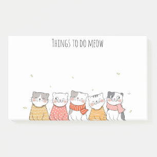 Cute Cats Post-It Notes