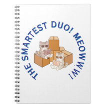 Cute Cats Reading Books Bestie Core Smartest Duo N