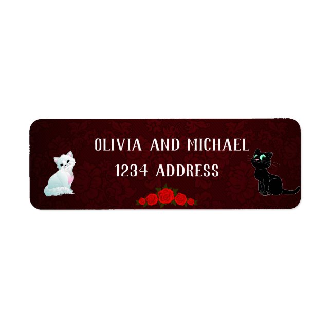 Cute cats return address label (Front)