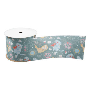 Cute Cats Ribbon Satin Ribbon
