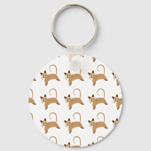 Cute cats seamless wallpaper background pattern key ring