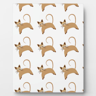 Cute cats seamless wallpaper background pattern plaque