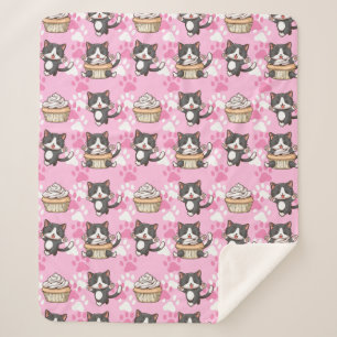 Cute Cats Sherpa Blanket