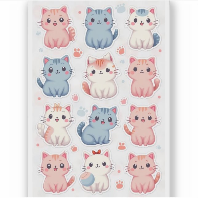 Cute Cats Stickers (Front)