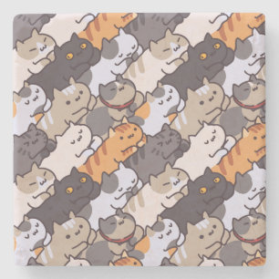 Cute Cats Stone Coaster