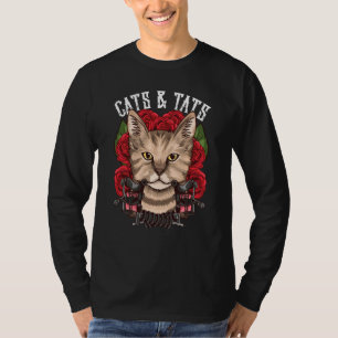 Cute Cats & Tats Inked Funny Tattoo Obsessed T-Shirt