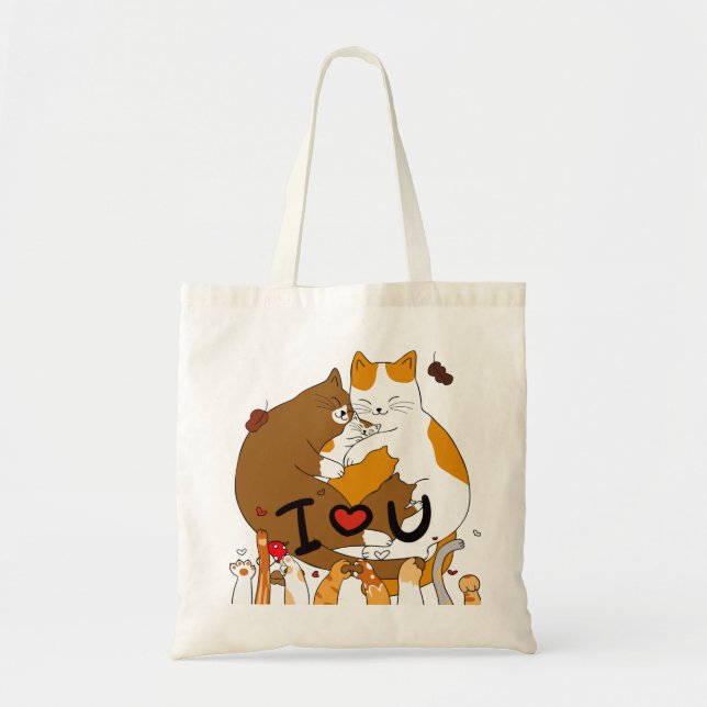 Cute Cats Tote Bag (Front)