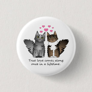 Cute Cats - True Love 3 Cm Round Badge