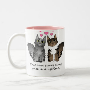 Cute Cats - True Love Two-Tone Coffee Mug