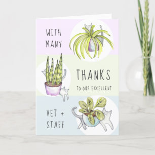 Cute Cats Vet Thank You Card