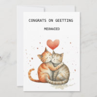 Cute cats wedding card