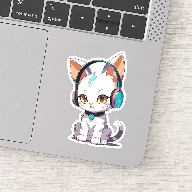 Cute Cats with Headphones Charm (Detail)