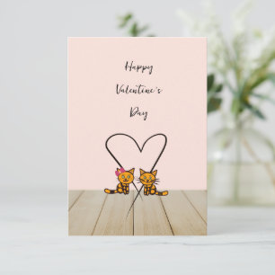 Cute cats with heart