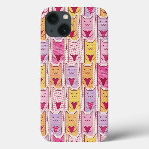 Cute Cats with Loving Hearts iPhone 13 Case