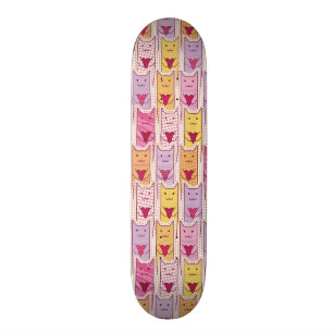 Cute Cats with Loving Hearts Skateboard