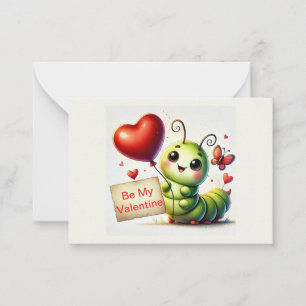 Cute Catterpillar Valentine's Card