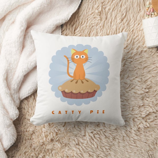 Cute Catty Pie Cat Lover Cushion (Blanket)