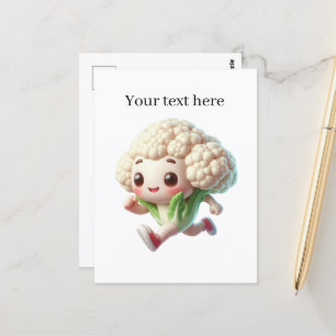 Cute Cauliflower lovers customisable Postcard