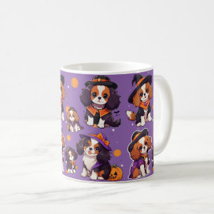 Cute Cavalier King Charles halloween pattern Coffee Mug