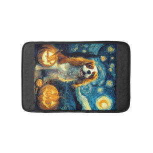 Cute Cavalier King Charles Spaniel Dog Halloween J Bath Mat