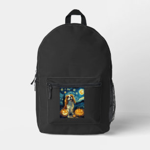 Cute Cavalier King Charles Spaniel Dog Halloween J Printed Backpack