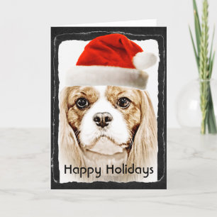 Cute Cavalier King Charles Spaniel Holiday Card