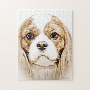 Cute Cavalier King Charles Spaniel Jigsaw Puzzle