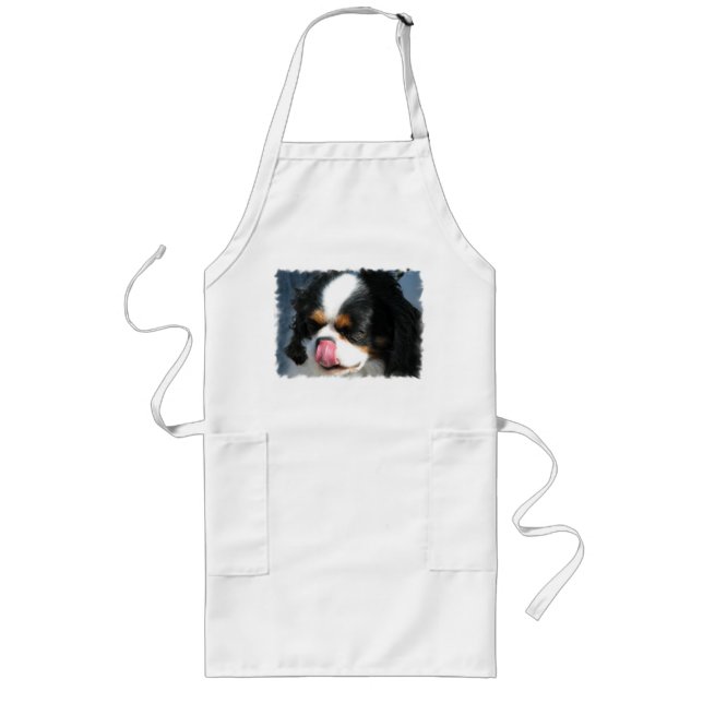 Cute Cavalier King Charles Spaniel Long Apron (Front)