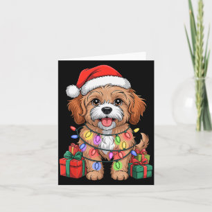 Cute Cavao Santa Hat Christmas Xmas Dog Lovers Hol Card