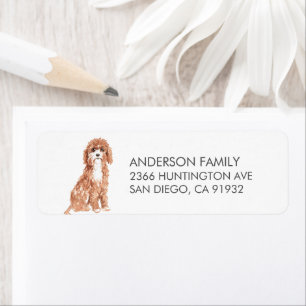 Cute Cavapoo Dog Return Address Label