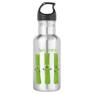 Cute celery sticks trio cartoon vegetables 532 ml water bottle