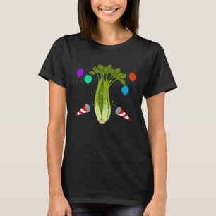 Cute Celery Vegetables Healthy Food Leek T-Shirt