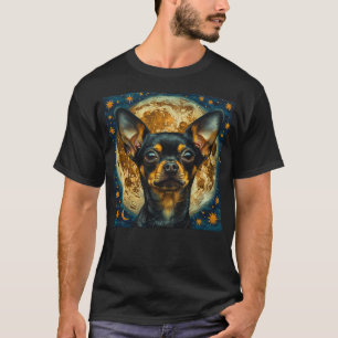 Cute Celestial Chihuahua with Moon and Stars T-Shirt