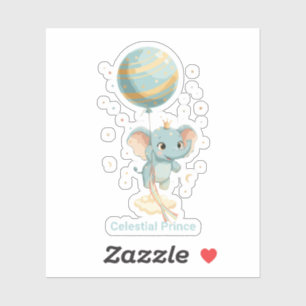 Cute Celestial Prince Elephant Balloon Stars Nurse