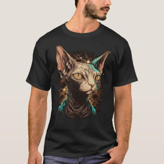 Cute Celestial Sphynx Cat Breed Occult Witch T-Shirt
