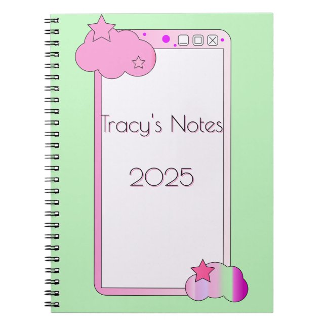 Cute Cell Phone School or Work  Notebook (Front)