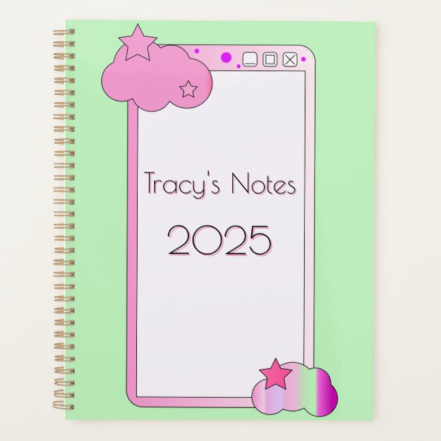 Cute Cell Phone School or Work  Planner (Front)