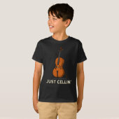 Cute Cellist Birthday Gag Gift for Boys T-Shirt (Front Full)