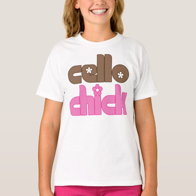 Cute Cello Chick T-Shirt (Front)