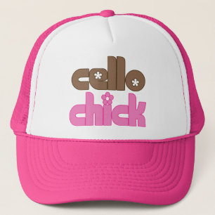 Cute Cello Chick Trucker Hat